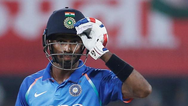 Hardik Pandya’s half-century guided India to a series-clinching ODI win in Indore on Sunday against Australia. (REUTERS) Hardik Pandya’s half-century guided India to a series-clinching ODI win in Indore on Sunday against Australia. (REUTERS)
