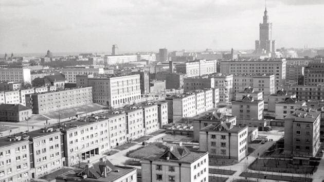 Warsaw in 1960s: A view of Muranow from the church tower of St. Augustine at Nowolipie Street in Warsaw.(FORUM)