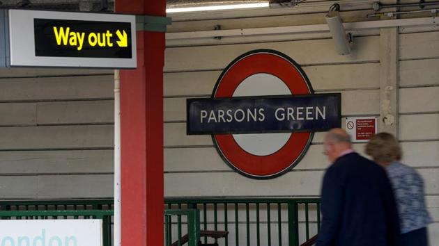Passengers leave Parson's Green underground station in London after it reopened following an explosion on a rush hour train on September 15, 2017 that injured 30 people.(Reuters)