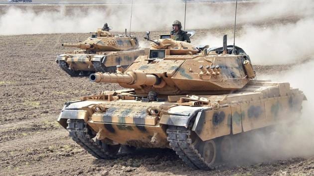 The Turkish parliament on Saturday renewed a bill allowing the military to intervene in Iraq and Syria if faced with national security threats — a move seen as a final warning to Iraqi Kurds to call off their independence referendum. The Turkish Foreign Ministry said it did not recognise the referendum and would view its outcome as null and void, adding that the Kurdistan Regional Government was threatening the peace and stability of Iraq and the whole region. (Turkish Military / Pool Photo via AP) The Turkish parliament on Saturday renewed a bill allowing the military to intervene in Iraq and Syria if faced with national security threats — a move seen as a final warning to Iraqi Kurds to call off their independence referendum. The Turkish Foreign Ministry said it did not recognise the referendum and would view its outcome as null and void, adding that the Kurdistan Regional Government was threatening the peace and stability of Iraq and the whole region. (Turkish Military / Pool Photo via AP)