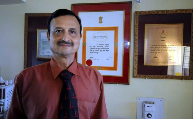 Author of ‘India’s Coastal Security, Challenges, Concerns and the Way Ahead’ by Brig (retd) Hemant Mahajan.(HT Photo)