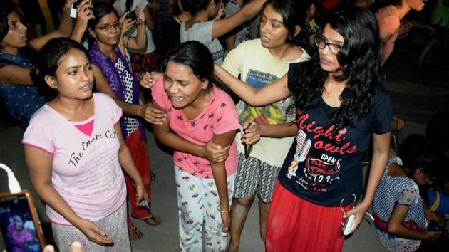 A number of students, including women, and two journalists were injured in a lathi charge by the police in the Banaras Hindu University (BHU) where a protest last week against an alleged eve- teasing incident turned violent. The violence erupted after some students, protesting against the incident wanted to meet the varsity’s vice chancellor at his residence, according to the police and a BHU spokesperson. (PTI) A number of students, including women, and two journalists were injured in a lathi charge by the police in the Banaras Hindu University (BHU) where a protest last week against an alleged eve- teasing incident turned violent. The violence erupted after some students, protesting against the incident wanted to meet the varsity’s vice chancellor at his residence, according to the police and a BHU spokesperson. (PTI)