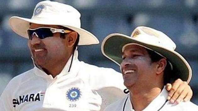 Sachin Tendulkar (C) and and Virender Sehwag have played a lot of cricket together for the Indian cricket team. (HT Photo) Sachin Tendulkar (C) and and Virender Sehwag have played a lot of cricket together for the Indian cricket team. (HT Photo)