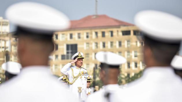 Vice Admiral Girish Luthra, who commissioned the vessel, expressed hope that ‘she would discharge her duties with elan and resolve, and bring laurels to the WNC’. He said the vessel, built in Kolkata, is of proven design with good endurance, low draught, high speed and manoeuvrability making her ideal for her primary role of extended coastal and offshore patrolling and surveillance. (Kunal Patil / HT Photo)