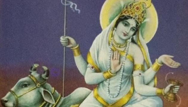 Goddess MahaGauri blesses devotees with fearlessness. Goddess MahaGauri blesses devotees with fearlessness.