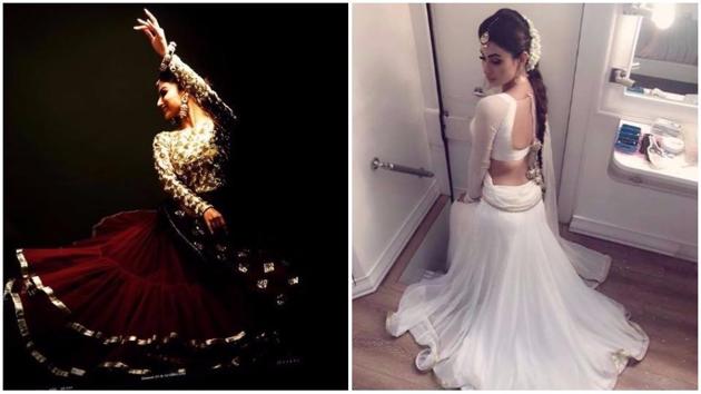 Mouni Roy proves it on the daily that nothing looks sexier that traditional Indian wear.(Instagram)