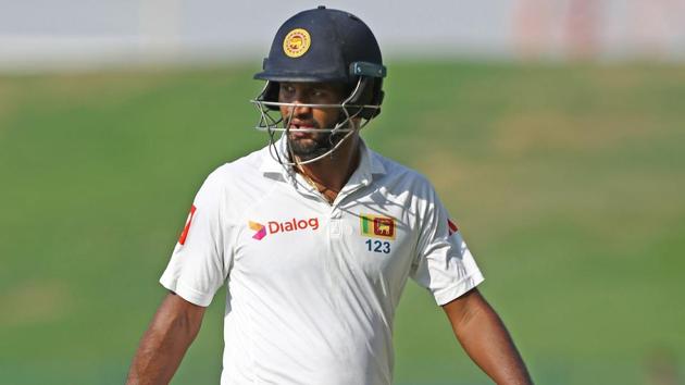 Sri Lanka's Dimuth Karunaratne scored a brilliant 93 against Pakistan on the first day of the first Test at Sheikh Zayed Stadium in Abu Dhabi on Thursday.(AFP)