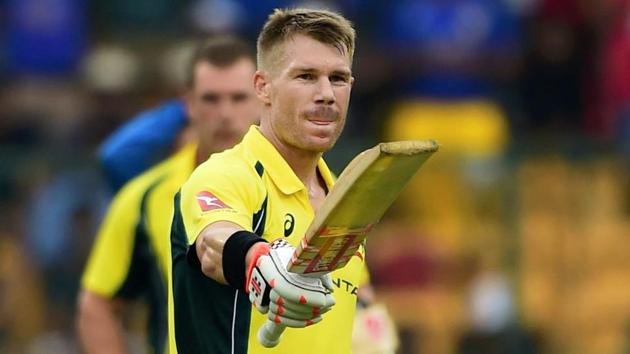 David Warner slammed a century to guide Australia to victory over India in the 4th ODI encounter in Bangalore. Get highlights of India vs Australia, 4th ODI in Bangalore, here(PTI)