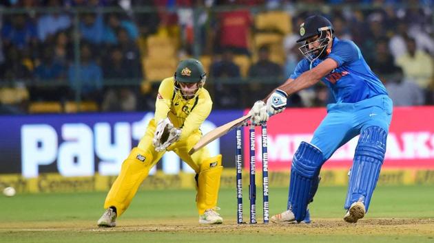 India's Rohit Sharma plays a shot en route to his half century against Australia. (PTI) India's Rohit Sharma plays a shot en route to his half century against Australia. (PTI)