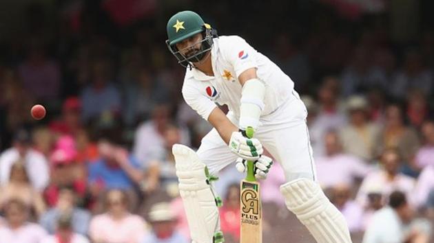Azhar Ali scored a fifty as Pakistan, replying to Sri Lanka’s first innings total of 419, reached 266/4 on the third day of the first Test in Abu Dhabi on Saturday. (Twitter) Azhar Ali scored a fifty as Pakistan, replying to Sri Lanka’s first innings total of 419, reached 266/4 on the third day of the first Test in Abu Dhabi on Saturday. (Twitter)
