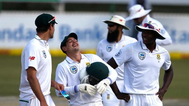 South African bowlers tormented Bangladesh batsmen on Day 3 of the first Test in Potchefstroom. Get full cricket score of South Africa vs Bangladesh, 1st Test, Day 3, here.(AFP)