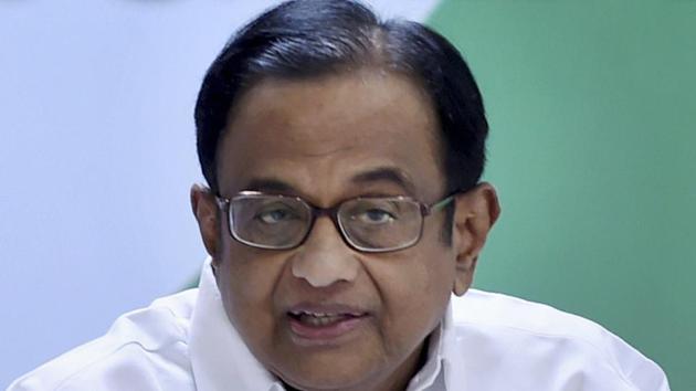 Former finance minister and Congress leader P Chidambaram.(PTI file)