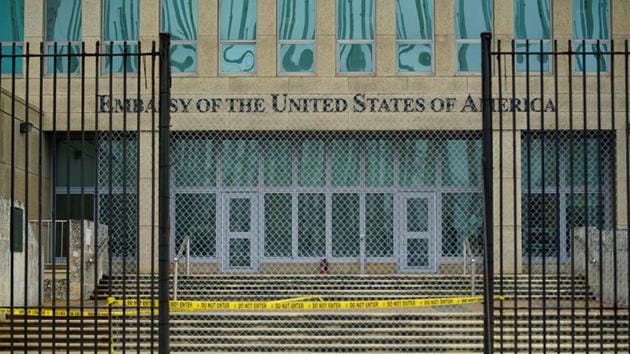A view of the US Embassy in Havana, Cuba on September 29.(REUTERS)