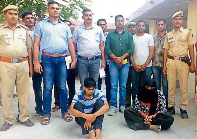 Accused in the custody of Alwar police.(HT Photo)