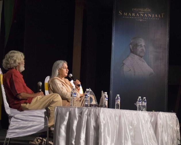 ‘Smarananjali’ on Sunday at the FTII, with actress Jaya Bachchan speaking about the Hrishida she knew.(HT Photo)