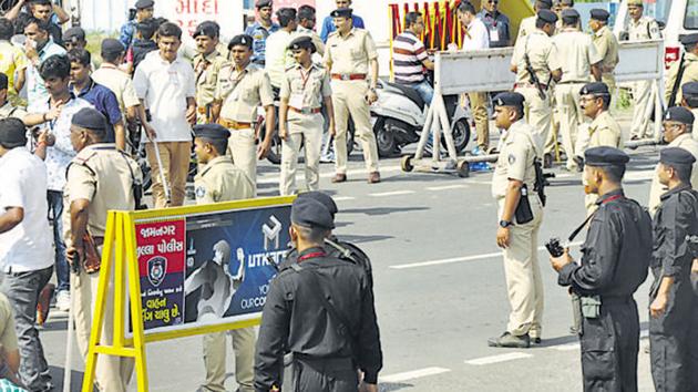 Many Gujarat Police officials were transferred by the home department on Saturday. (HT file photo / Representational) Many Gujarat Police officials were transferred by the home department on Saturday. (HT file photo / Representational)