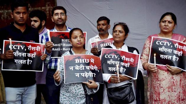 Over a week after violence and cane-charge on the girls staging protest against incident of sexual harassment, normalcy has returned to the BHU. (PTI) Over a week after violence and cane-charge on the girls staging protest against incident of sexual harassment, normalcy has returned to the BHU. (PTI)