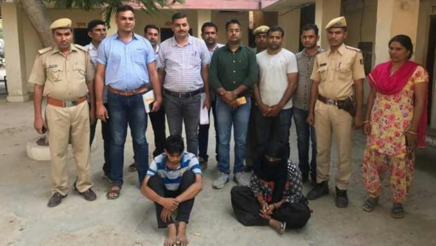 Alwar police arrested Geeta Tomar and her 24-year-old domestic help Vikas late on Friday night on charges of murdering Geeta’s father-in-law, mother-in-law and brother-in-law. (Photo: Sourced) Alwar police arrested Geeta Tomar and her 24-year-old domestic help Vikas late on Friday night on charges of murdering Geeta’s father-in-law, mother-in-law and brother-in-law. (Photo: Sourced)
