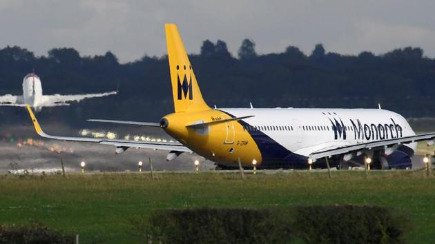A Monarch Airlines passenger aircraft prepares for take off from Gatwick Airport in southern England, Britain, last October. (Reuters File Photo) A Monarch Airlines passenger aircraft prepares for take off from Gatwick Airport in southern England, Britain, last October. (Reuters File Photo)