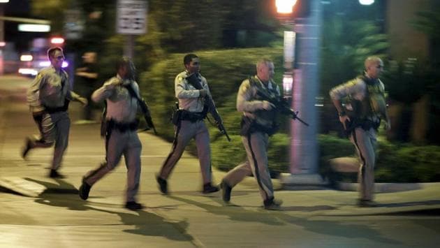 Police believe the suspect was a local Las Vegas man Stephen Paddock who acted alone and was not believed to be connected to any militant group, Clark County Sheriff Joseph Lombardo told reporters. (AP) Police believe the suspect was a local Las Vegas man Stephen Paddock who acted alone and was not believed to be connected to any militant group, Clark County Sheriff Joseph Lombardo told reporters. (AP)