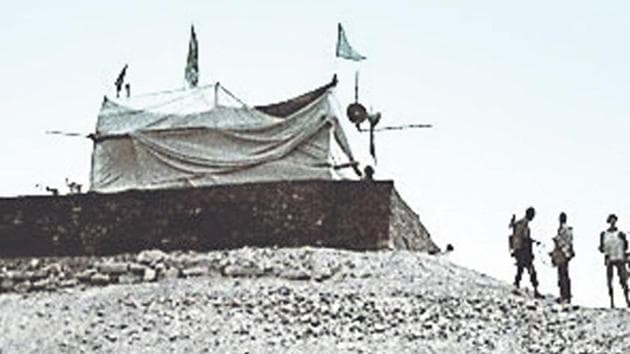 A file photo of the makeshift Ram Temple in Ayodhya.(HT Photo)
