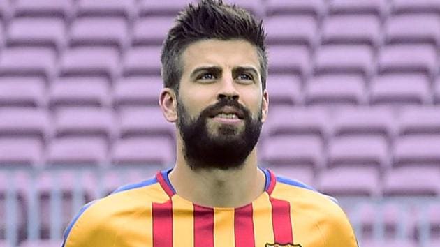 Gerard Pique warms up before Barcelona’s match vs UD Las Palmas at the Camp Nou stadium in Barcelona. (AFP) Gerard Pique warms up before Barcelona’s match vs UD Las Palmas at the Camp Nou stadium in Barcelona. (AFP)