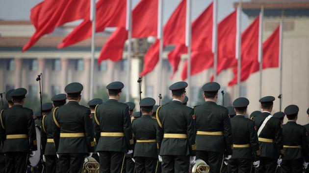 A military band waits to attend a commemoration ceremony at Tiananmen Square to mark the 68th anniversary of the founding of the People's Republic of China, in Beijing. (Jason Lee / REUTERS) A military band waits to attend a commemoration ceremony at Tiananmen Square to mark the 68th anniversary of the founding of the People's Republic of China, in Beijing. (Jason Lee / REUTERS)