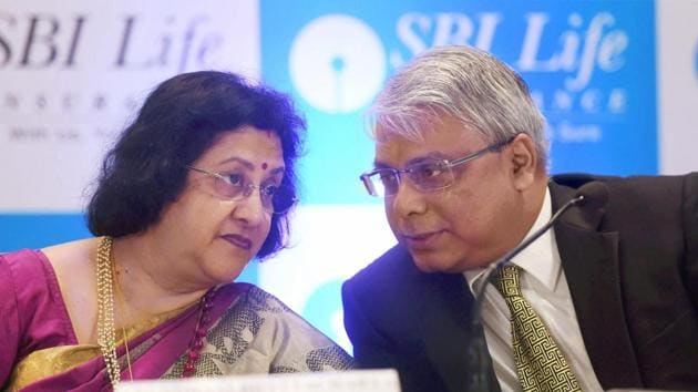 SBI Chairperson Arundhati Bhattacharya with MD & CEO SBI life insurance Co.Ltd Arjit Basu during a press conference in Mumbai on September 13, 2017. (PTI File Photo) SBI Chairperson Arundhati Bhattacharya with MD & CEO SBI life insurance Co.Ltd Arjit Basu during a press conference in Mumbai on September 13, 2017. (PTI File Photo)