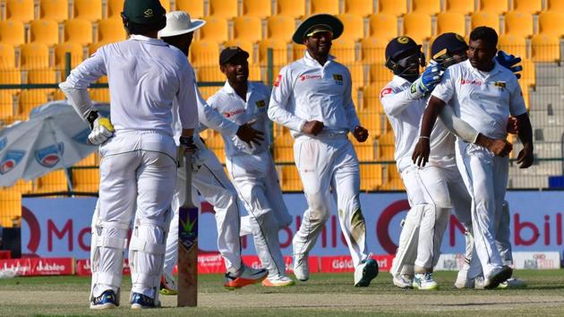 Sri Lankan cricket team defeated Pakistan cricket in the first Test(AFP)