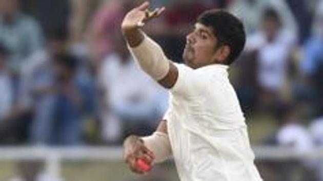 Karn Sharma’s 5/78 helped India A crush New Zealand A by an innings and 26 runs to sweep the unofficial Test series 2-0. (Virendra Singh Gosain/HT PHOTO) Karn Sharma’s 5/78 helped India A crush New Zealand A by an innings and 26 runs to sweep the unofficial Test series 2-0. (Virendra Singh Gosain/HT PHOTO)