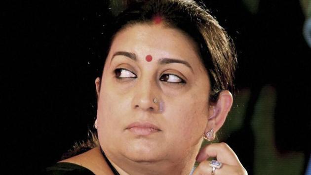 Union minister for textiles and information and broadcasting Smriti Irani.(PTI file)