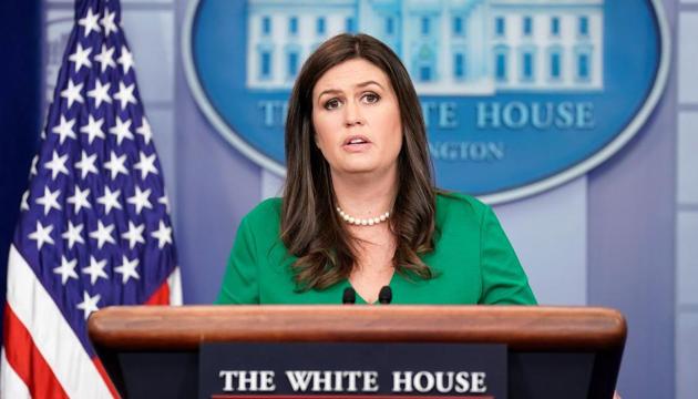 White House Press Secretary Sarah Huckabee Sanders speaks during a press briefing at the White House in Washington, U.S., October 2, 2017. (REUTERS) White House Press Secretary Sarah Huckabee Sanders speaks during a press briefing at the White House in Washington, U.S., October 2, 2017. (REUTERS)