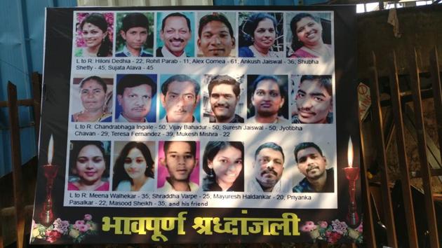 The banner put up outside Elphinstone station has photo of Imran Shaikh (last, 3rd row) next to his uncle’s. The banner put up outside Elphinstone station has photo of Imran Shaikh (last, 3rd row) next to his uncle’s.