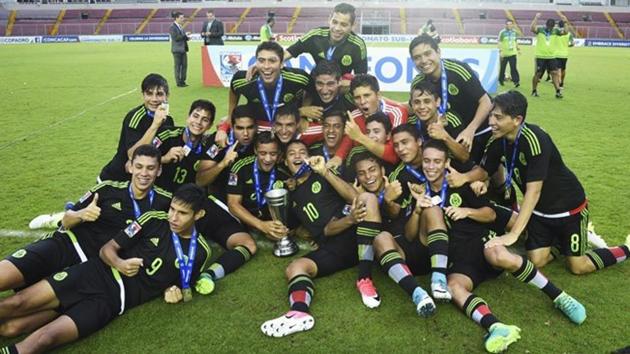 Mexico arrived in Kolkata for the FIFA U-17 World Cup after finishing a training camp in Spain.(FIFA/AFP)