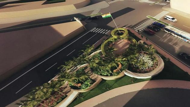 The project plans to regulate the traffic and create refuge area for pedestrians, along with creating additional parking space two- and four-wheeler parking space. (HT) The project plans to regulate the traffic and create refuge area for pedestrians, along with creating additional parking space two- and four-wheeler parking space. (HT)