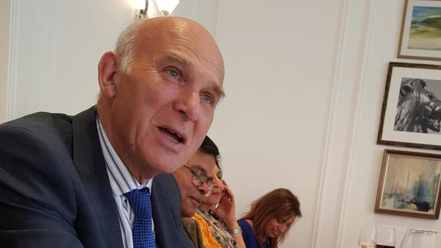 Liberal Democrats leader Vince Cable addresses members of the Indian Journalists Association (IJA) in London on October 3, 2017. (HT Photo) Liberal Democrats leader Vince Cable addresses members of the Indian Journalists Association (IJA) in London on October 3, 2017. (HT Photo)