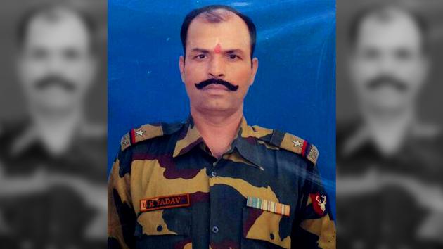 BSF officer Brij Kishore Yadav who was killed in Srinagar on Tuesday.