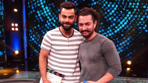 Indian cricket team captain Virat Kohli and Bollywood actor Aamir Khan have come together for a TV show, expected to be telecast during this year’s Diwali. Kohli has said he was ‘scared’ of Sri Lankan pacer Lasith Malinga in the 2011 Cricket World Cup final in Mumbai. (Twitter) Indian cricket team captain Virat Kohli and Bollywood actor Aamir Khan have come together for a TV show, expected to be telecast during this year’s Diwali. Kohli has said he was ‘scared’ of Sri Lankan pacer Lasith Malinga in the 2011 Cricket World Cup final in Mumbai. (Twitter)