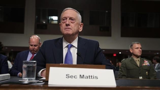 US Secretary of Defense Jim Mattis at the hearing before the Senate Armed Services Committee. (AFP) US Secretary of Defense Jim Mattis at the hearing before the Senate Armed Services Committee. (AFP)