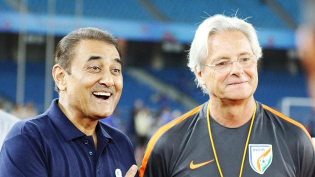 Praful Patel met all the boys individually and greeted coach Luis Norton de Matos. (AIFF )