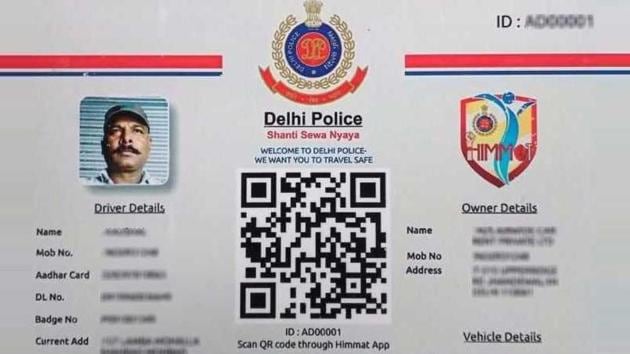 A card will be pasted behind the driver’s seat bearing a QR code, besides the drivers name and other details.(Photo: Sourced)