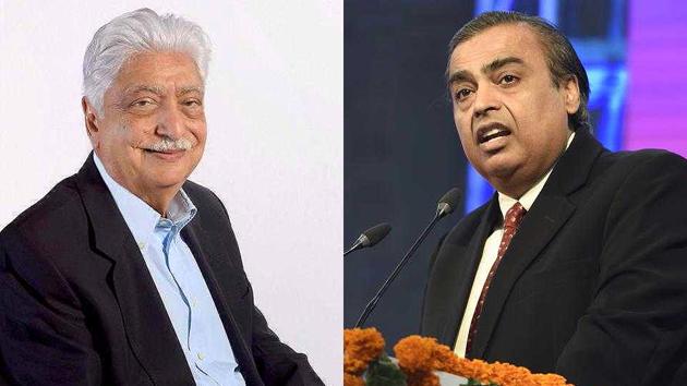 Reliance Industries chief Mukesh Ambani (right) emerged as India’s wealthiest, while Wipro’s Azim Premji came second. (Photo: Agencies) Reliance Industries chief Mukesh Ambani (right) emerged as India’s wealthiest, while Wipro’s Azim Premji came second. (Photo: Agencies)