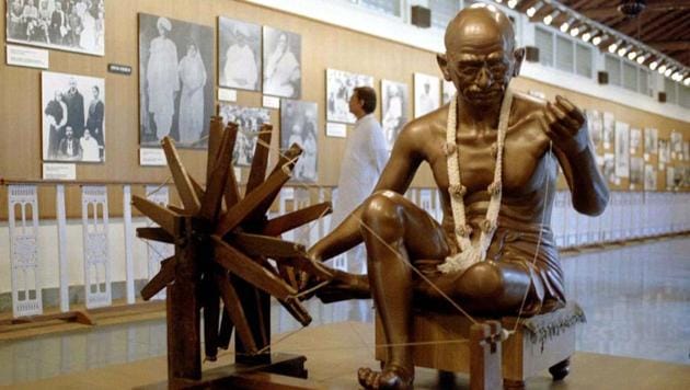His advocacy of the charkha was but a concrete demonstration of how an able bodied individual might gainfully expend his/her labour power (Agencies) His advocacy of the charkha was but a concrete demonstration of how an able bodied individual might gainfully expend his/her labour power (Agencies)