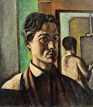 Self Portrait with Mirror (Autoritratto con lo specchio) by Primo Conti, 1921, oil on canvas, 60 x 50 cm, Italy, Tuscany, Fiesole, Primo Conti Foundation. (Remo Bardazzi/Getty Images)