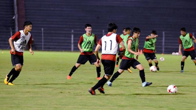 The Japan football team (in pic) will take on Honduras in their opening game of the tournament on October 8. (PTI)