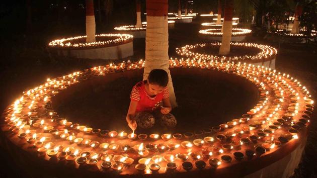 It is celebrated as Sharad Poonam in Gujarat. (Pramod Thakur/HT PHOTO) 