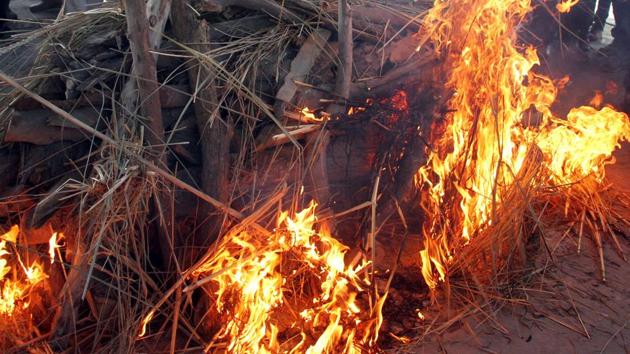 A woman in Rajasthan cremated a body as that of her brother, but it was later found that he was still alive. (HT file photo / Representational)