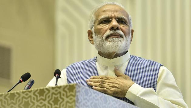 Prime Minister Narendra Modi today slammed his critics during his speech at the Golden Jubilee Year celebrations of Institute of Company Secretaries of India, at Vigyan Bhavan in New Delhi. (Arun Sharma/HT Photo) Prime Minister Narendra Modi today slammed his critics during his speech at the Golden Jubilee Year celebrations of Institute of Company Secretaries of India, at Vigyan Bhavan in New Delhi. (Arun Sharma/HT Photo)