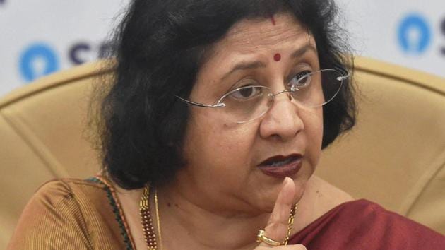 SBI chairperson Arundhati Bhattacharya speaks during a press conference in Mumbai on Friday. (PTI Photo) SBI chairperson Arundhati Bhattacharya speaks during a press conference in Mumbai on Friday. (PTI Photo)