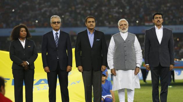 Prime Minister Modi encouraged the players and congratulated both teams for this match. (AP) Prime Minister Modi encouraged the players and congratulated both teams for this match. (AP)